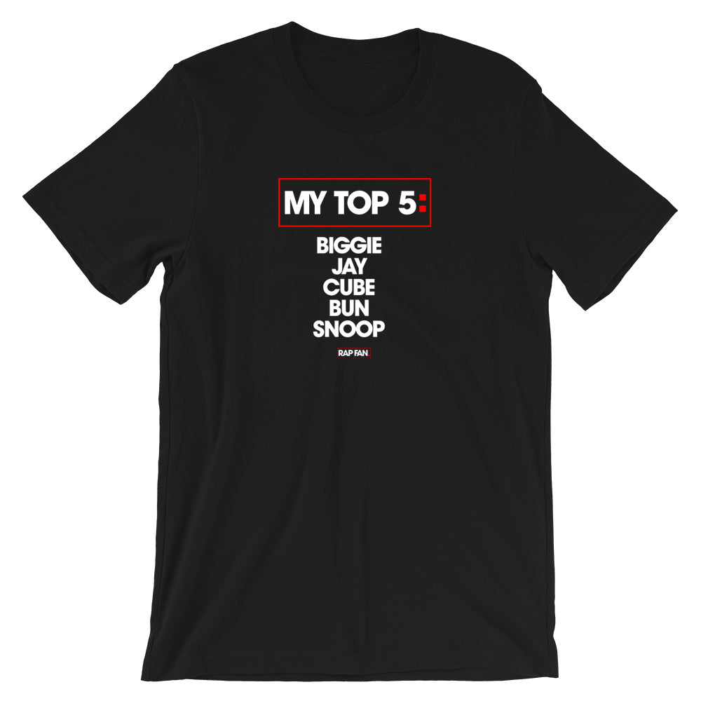 Personalized Tshirt Top 5 Rappers Tshirt Rap Legends Hip 